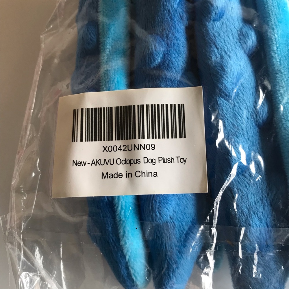 Kong Medium Goodie Bone + Crinkle Squeaker No Stuffing Octopus + Rope Dog Toy - Picture 3 of 9